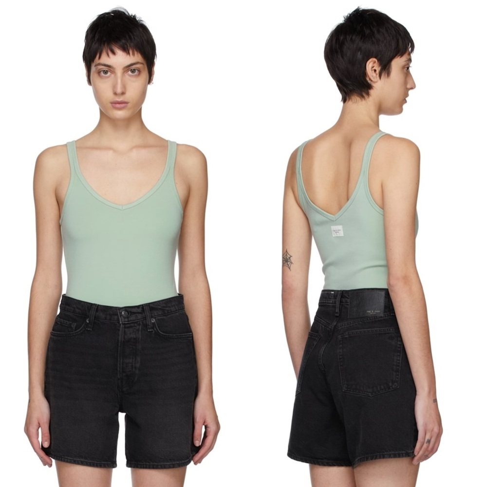 NWT RAG & BONE Green Archetype Roxie Bodysuit in Sage M